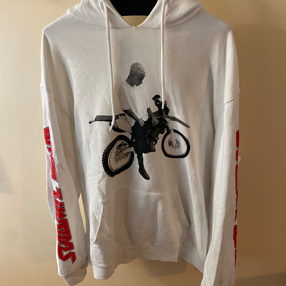 Justin Bieber White Stadium Tour hoodie XL